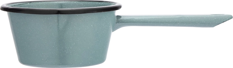 Konusni lončić s ručkom i izljevnim grlićem 12 cm, 450 ml, kadulja zelena s točkicama