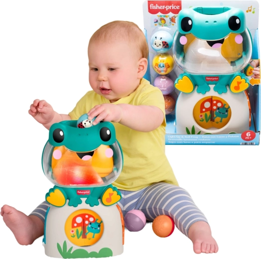 Fisher-Price interaktivna svjetleća glazbena žabica s lopticama