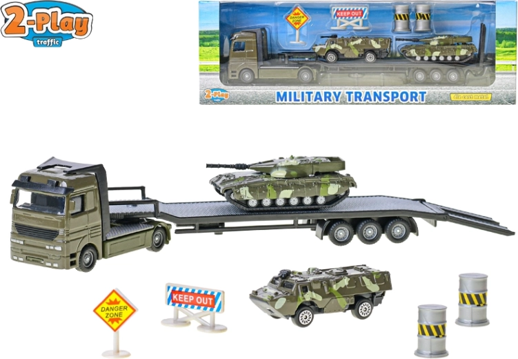 2-Play Traffic vojni transporter s oklopnim vozilima 1:60