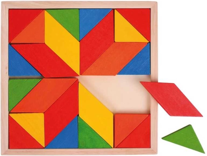 Bigjigs Toys drvena šarena mozaična slagalica