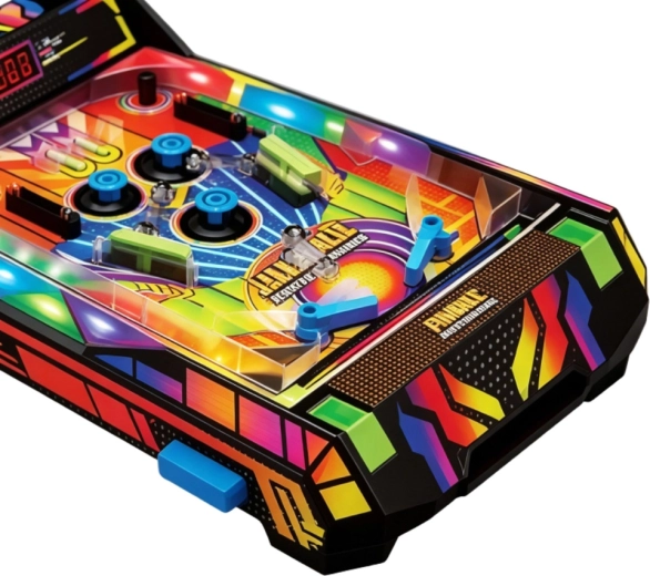 Two flippers and a plunger for dynamic gameplay