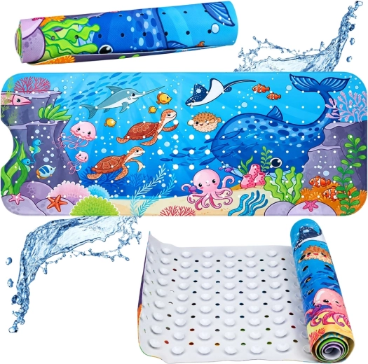 Non-Slip Bathtub Mat Underwater World 100 × 40 cm