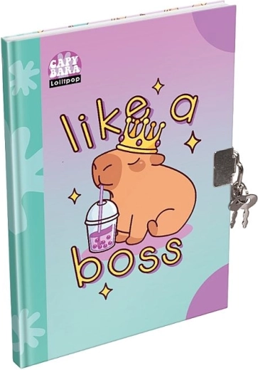 LizzyCard A5 Capybara diary with lock
