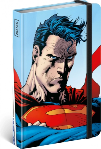 Linirani notes Superman A6 world hero, 172 stranica, tvrdi uvez i elastična traka