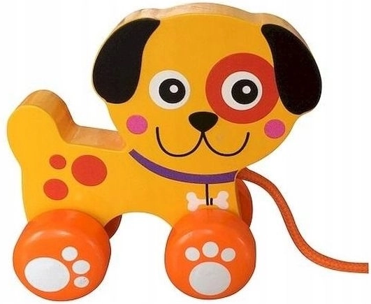 Smily Play wooden pull-along dog