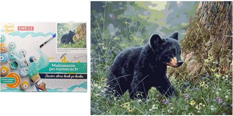 Slikanje po brojevima – smeđi medvjed