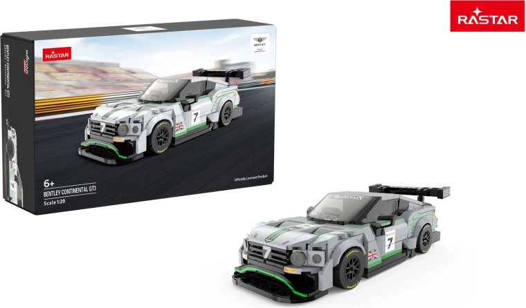 Rastar građevni set auto Bentley Continental GT3 sivi 1:29