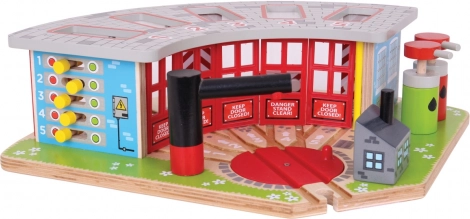 Bigjigs Rail drveno skladište za 5 vlakova