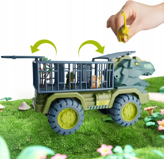 Opening dinosaur cage