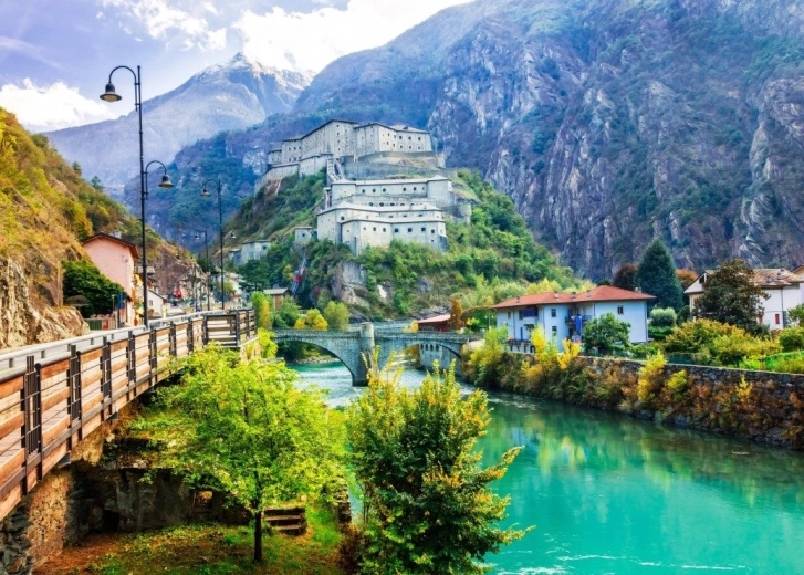 Bluebird puzzle Tvrđava Bard, Italija 500 dijelova