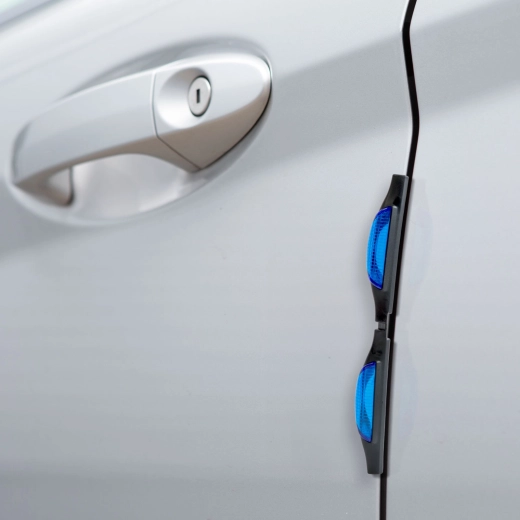 Reflective car door edge protectors, blue – 2 pcs