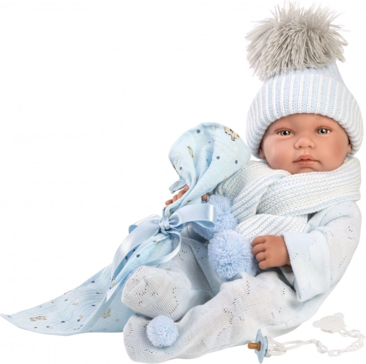 llorens new born dječačić – realistična lutka beba 43 cm, potpuno vinilno tijelo