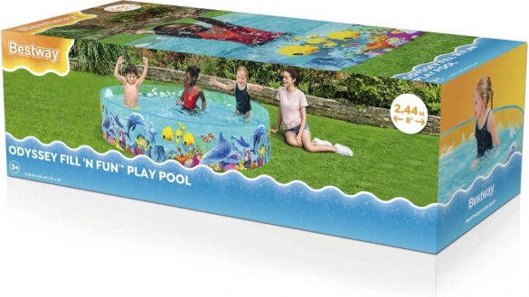 Dječji sklopivi bazen BESTWAY 244 × 46 cm s morskim motivom