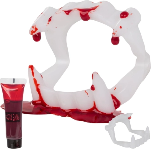 Set vampirskih zuba s lažnom krvlju za Noć vještica