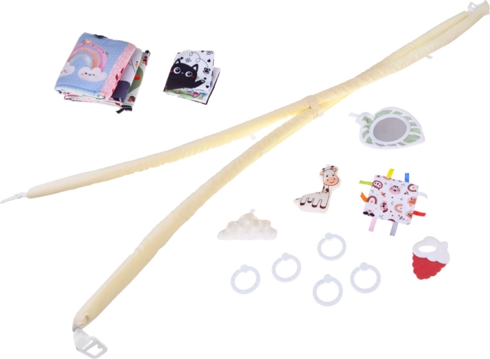 Bogati senzorički set: zrcalce, grickalica, šuškavka i knjižica