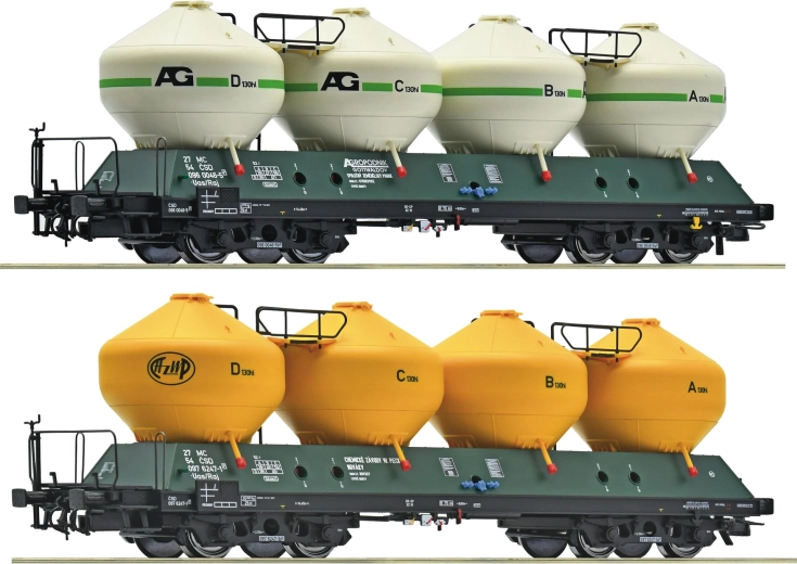 Roco set 2 silos vagona Uacs 451.1 ČSD (H0)