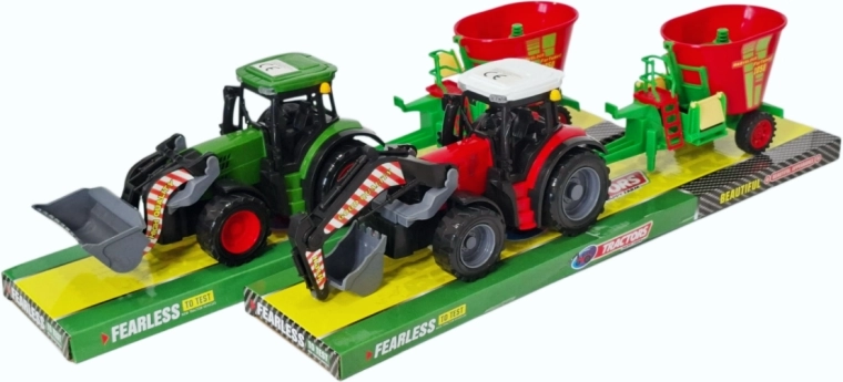 Tractor with Attached Agricultural Machine - 1 Piece