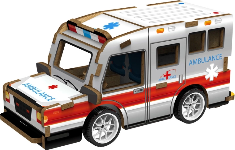 2Kids Toys 3D drvena slagalica ambulantnog vozila