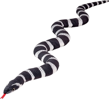 Black-and-white zigzag snake 100 cm