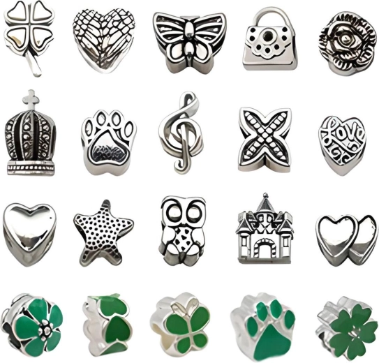 Charms and pendants with green motifs