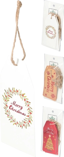 Poklon oznake za darove 6 × 12 cm, miješani motivi (10 kom)
