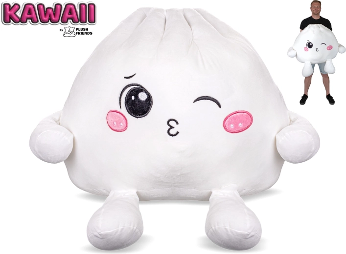 Plush Friends Kawaii namigujući plišani Bao knedlić 60 cm - 1 komad