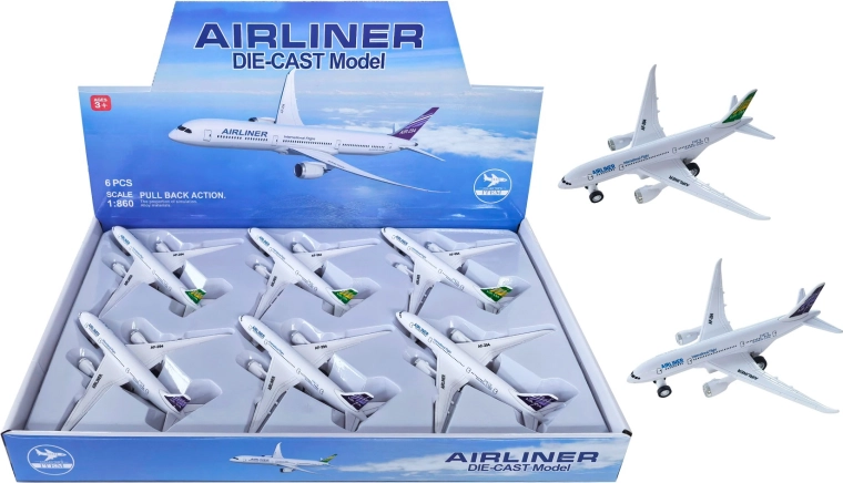 Metalni model zrakoplova Airliner s povratnim navijanjem 1:660