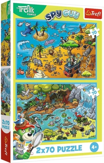 Puzzle Treflíci u zemlji životinja 2x70 dijelova