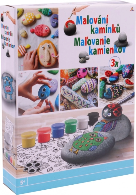 Set za oslikavanje kamenčića sa naljepnicama
