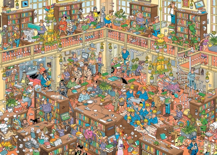 Jumbo puzzle Jan van Haasteren Knjižnica XL 500 dijelova