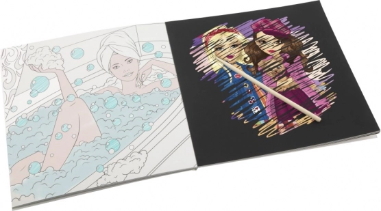 Kombinacija scratch arta i bojanki