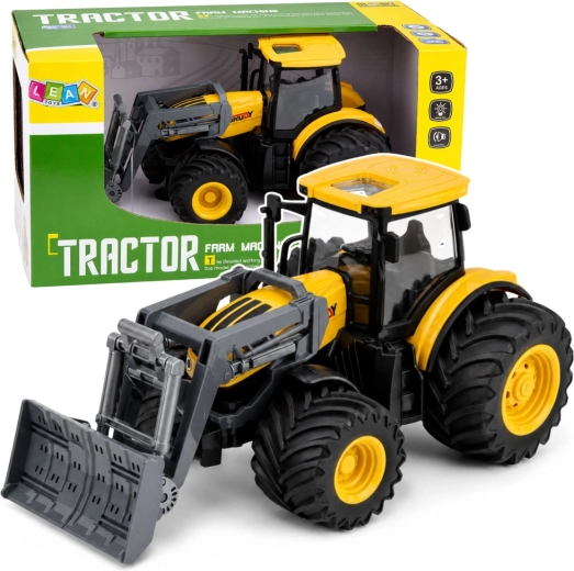 Traktor s raličnim nastavkom sa svjetlima i zvukovima 1:24 žuti