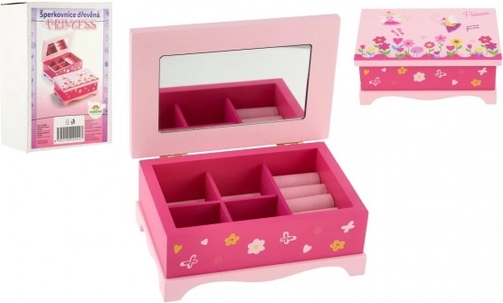 Drvena kutijica za nakit Princess za djecu TEDDIES