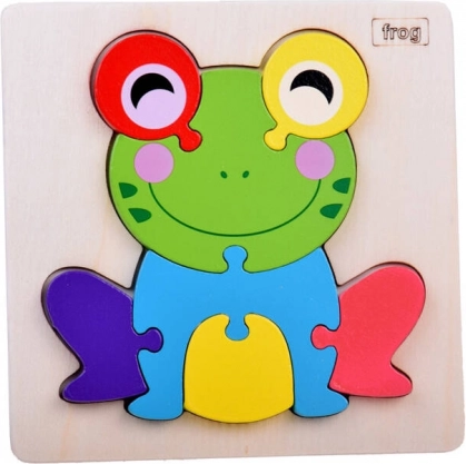 Drvene puzzle žabica za djecu