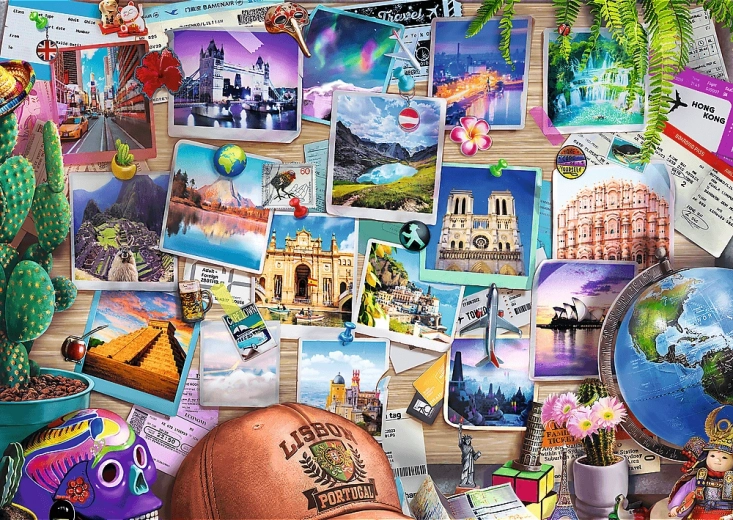 Puzzle TREFL Premium Plus Čajnička Vrijeme: Sjećanja s Putovanja 500 Dijelova