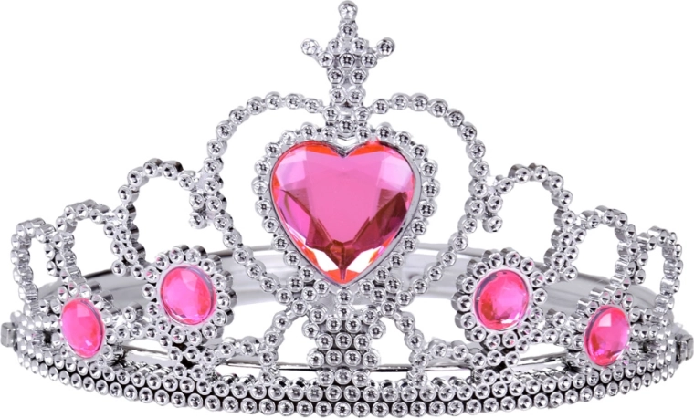 Princezinska kruna s ružičastim kamenčićima