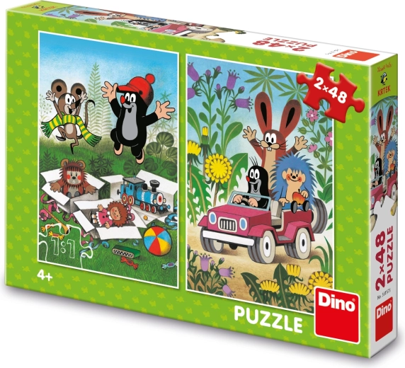 Dino puzzle Krtko – radosne pustolovine 2×48 dijelova