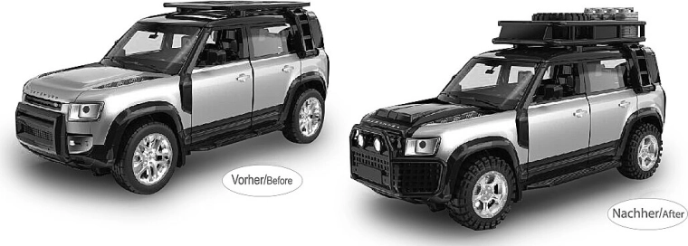 Metal Land Rover Defender 110 model 1:43 silver
