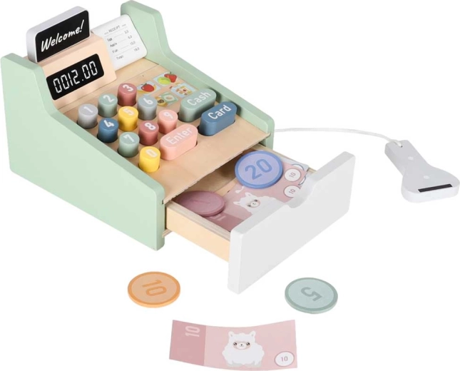 Play money: coins and banknotes in the package
