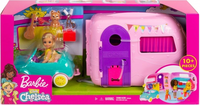 Barbie Chelsea kamperska karavana s lutkom i psićem