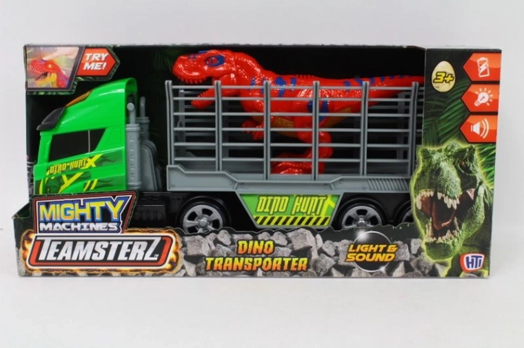 Teamsterz Mighty Machines transporter s dinosaurom sa svjetlom i zvukom