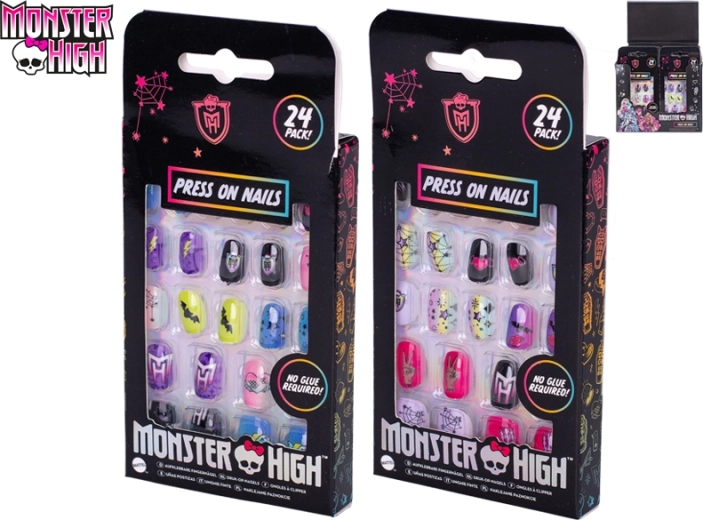 Samoljepljivi dječji nokti MONSTER HIGH – 24 kom bez ljepila