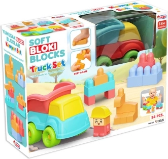 Meke kocke za slaganje s kiperom – set od 24 dijela