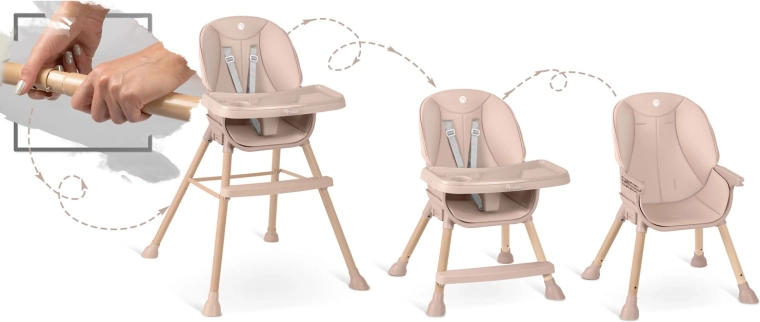 3-in-1: high chair, low chair, and booster seat