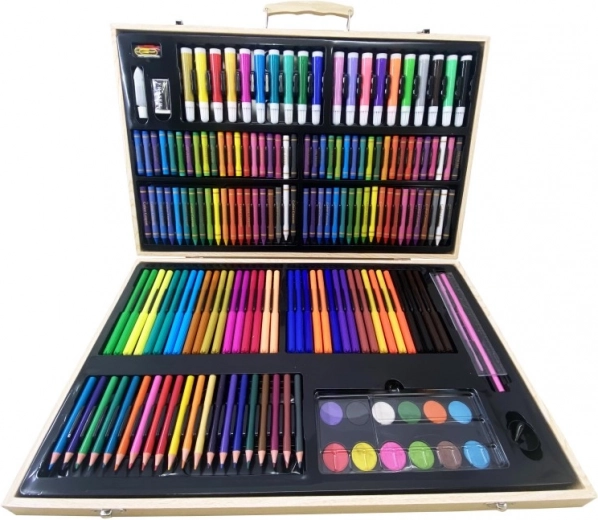 Drveni slikarski kovčeg – kreativni likovni set 180 kom