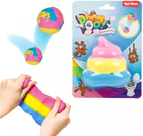 Skakajući sluzavi materijal u obliku kakice