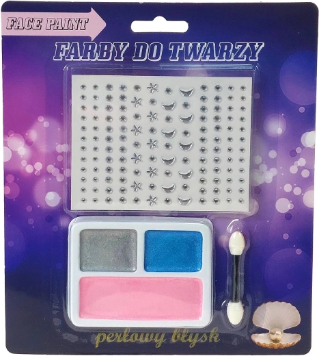 Children’s pearlescent face paints with stickers, 3 colours