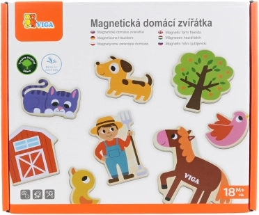 Viga Wooden Farm Animal Magnets - 20 Pieces