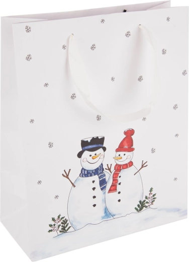 Papirnata poklon-vrećica s motivom snjegovića 26 × 12 × 32 cm