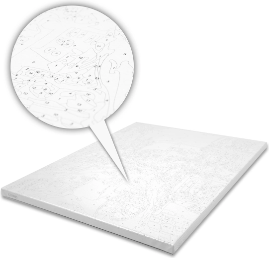 Predtiskano numerirano platno za bezbrižno slikanje